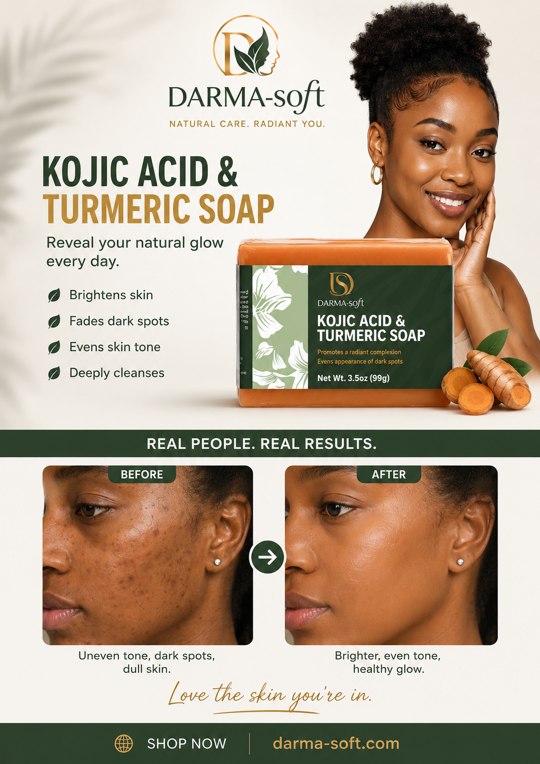 Kojic Acid & Turmeric Soap